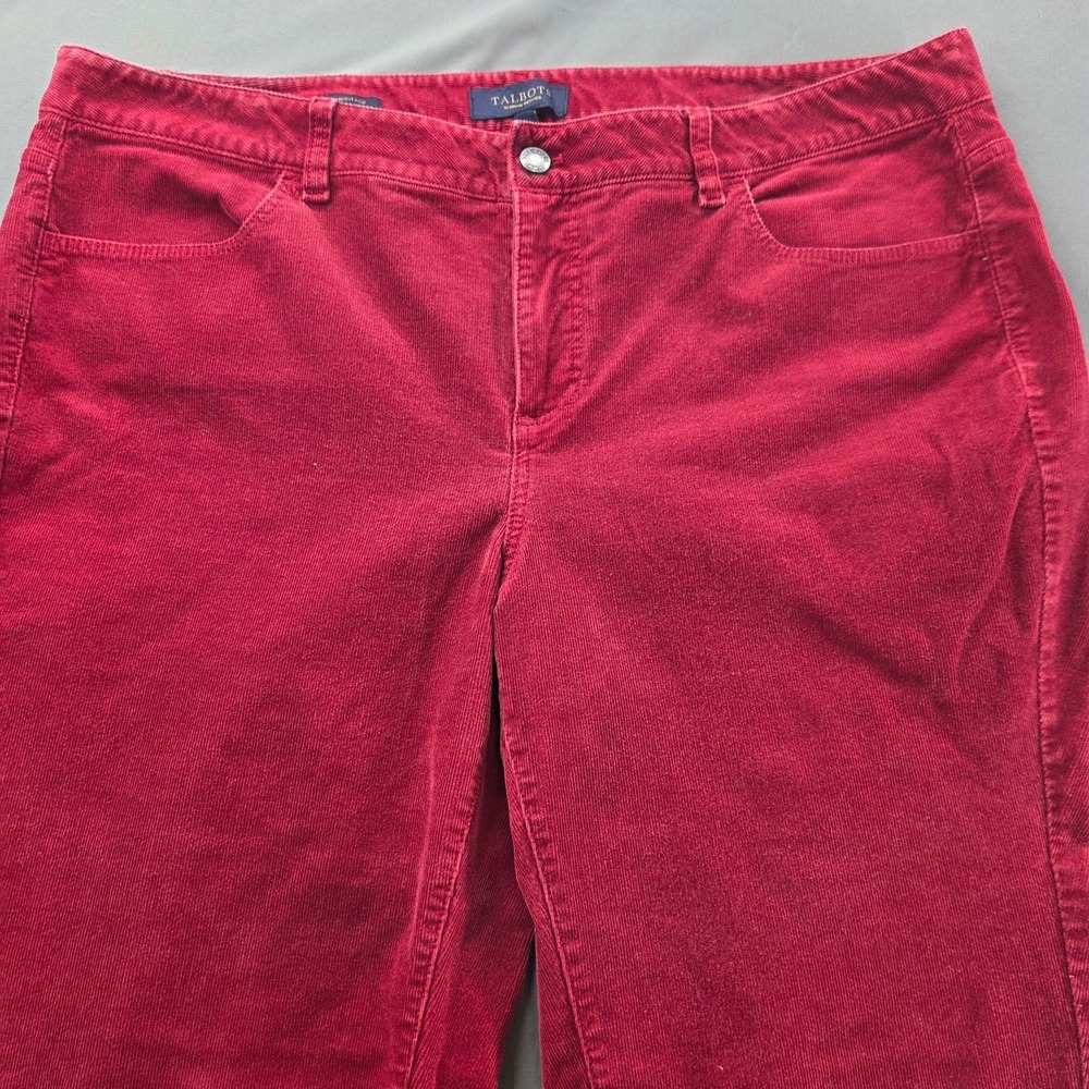 Talbots Women's 18WP Petite Heritage Corduroy Pants Blue Red 2 Pant Lot - Picture 2 of 16